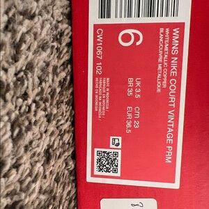 Nike Court Vintage PRM in White and Metallic Copper